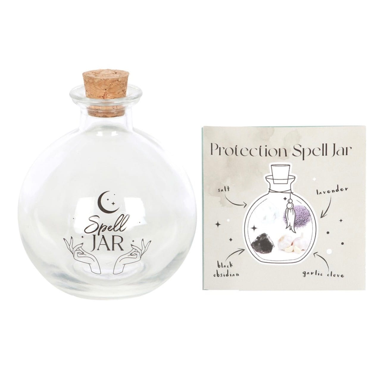 10cm Glass Spell Jar with Recipe Booklet 10cm Glass Spell Jar with Recipe Booklet