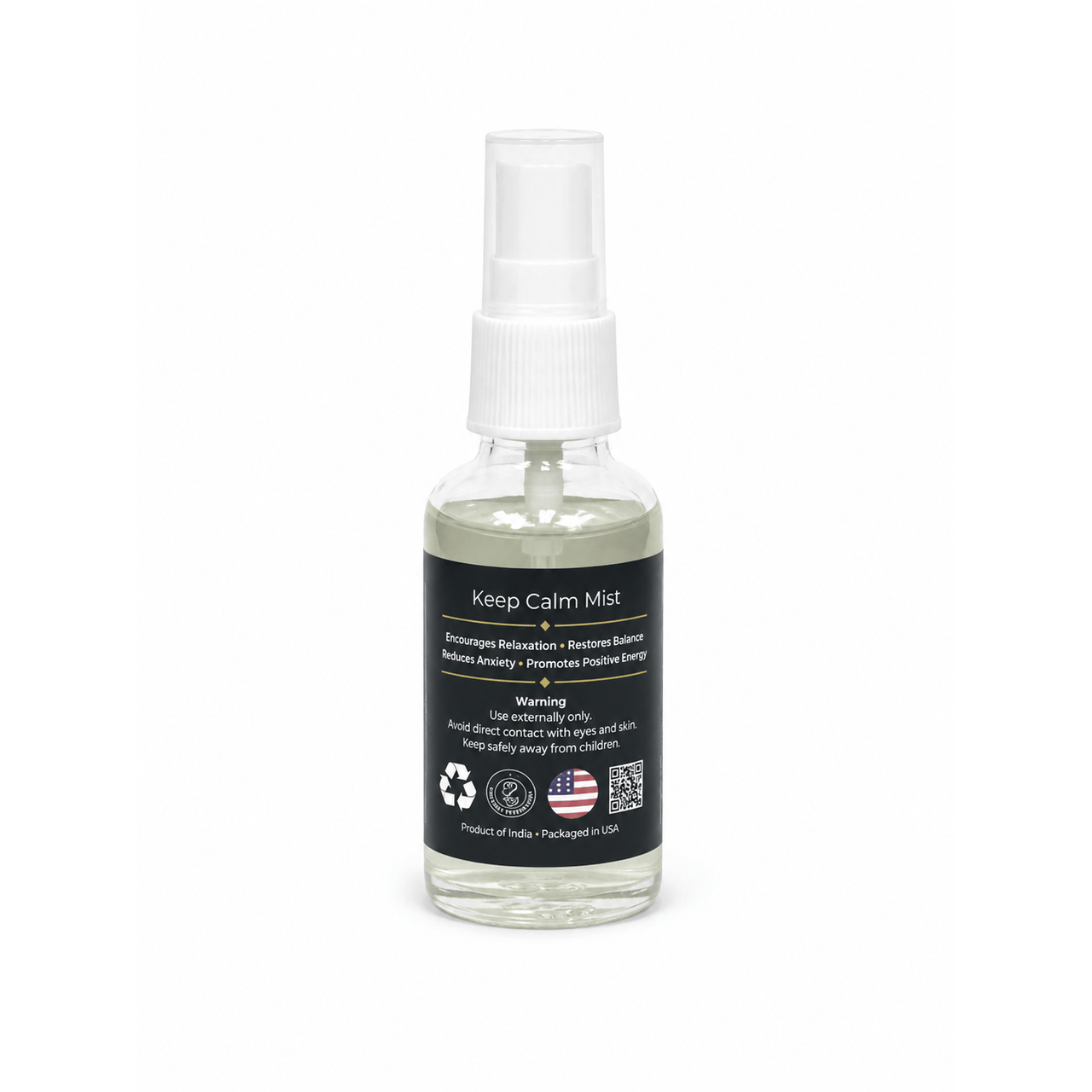 Keep Calm Mist with Clear Quartz Crystal – 30 ml
