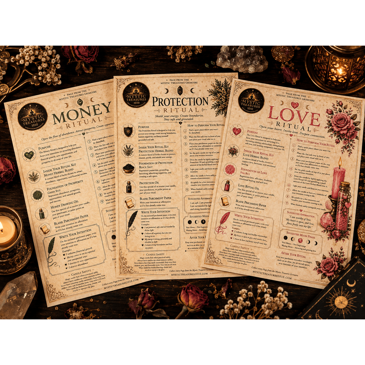 Money Ritual Kit | Candle, Herbs, Oil & Prosperity Spell Kit