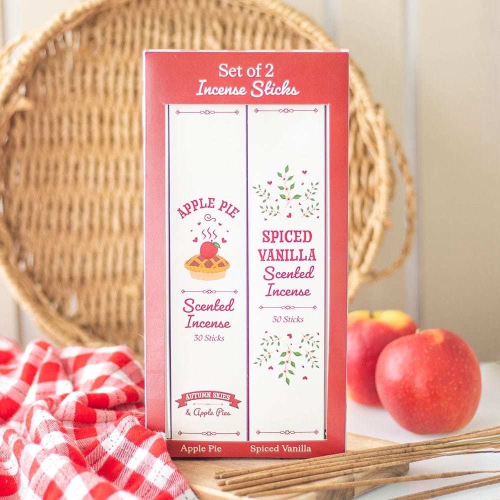Apple Pie & Spiced Vanilla Incense Sticks (Set of 2) - Cozy Home Fragrance Gift
