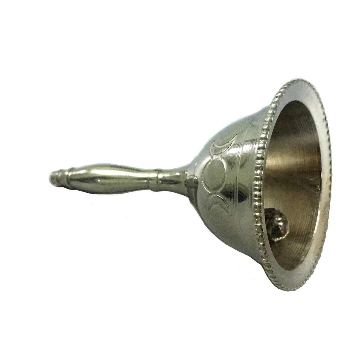 Triple Moon Brass Altar Bell – 3" Ritual Bell