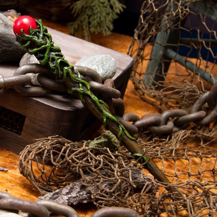 Greenman Magic Wand – Hand-Painted Forest Vine Fantasy Wand