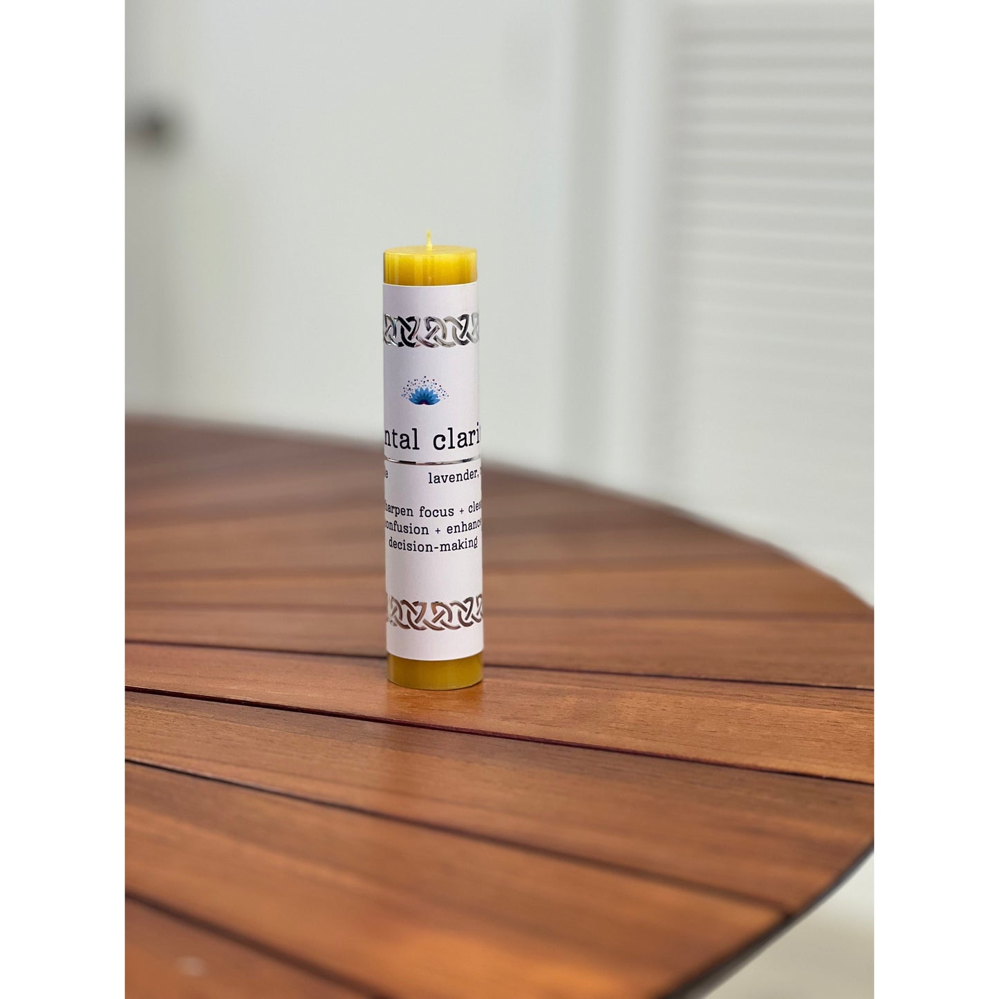 Manifestation Pillar Candle Mental clarity 7"x1.5" - Authentic Occult and Witchcraft Supply Image