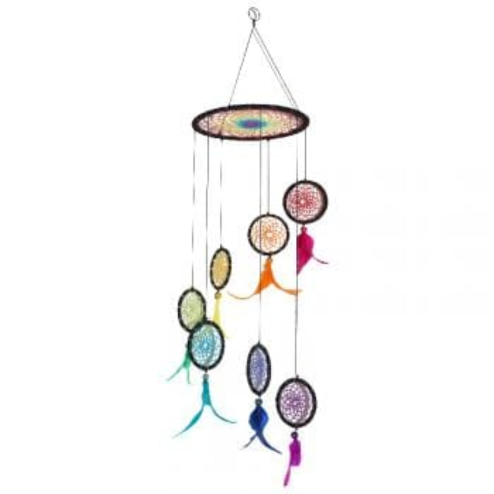 Rainbow Hanging Dreamcatcher – Colorful Boho Dream Catcher Décor