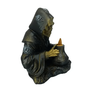 Reaper Backflow Incense Burner - Gothic Smoke Waterfall & Spooky Decor