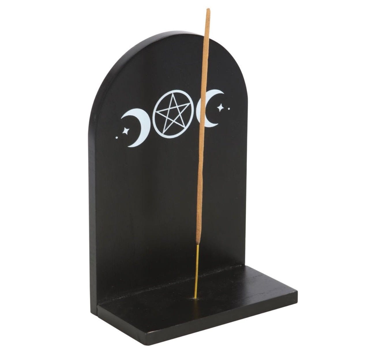 Black Triple Moon Incense Holder Shelf Black Triple Moon Incense Holder Shelf