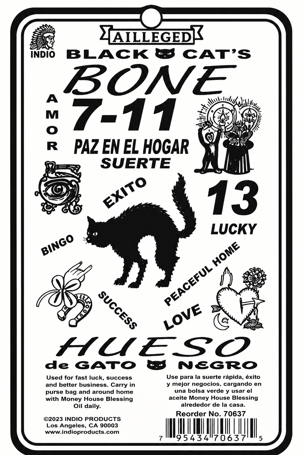 Black Cat Bone Root | Traditional Ritual Curio for Luck & Success