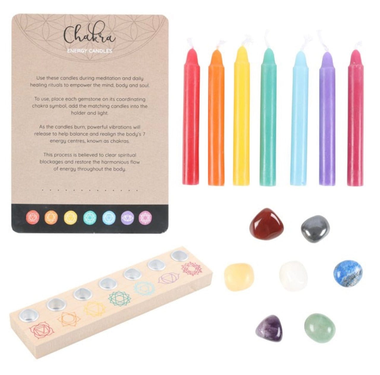 Chakra Energy Candle and Crystal Gift Set Chakra Energy Candle and Crystal Gift Set