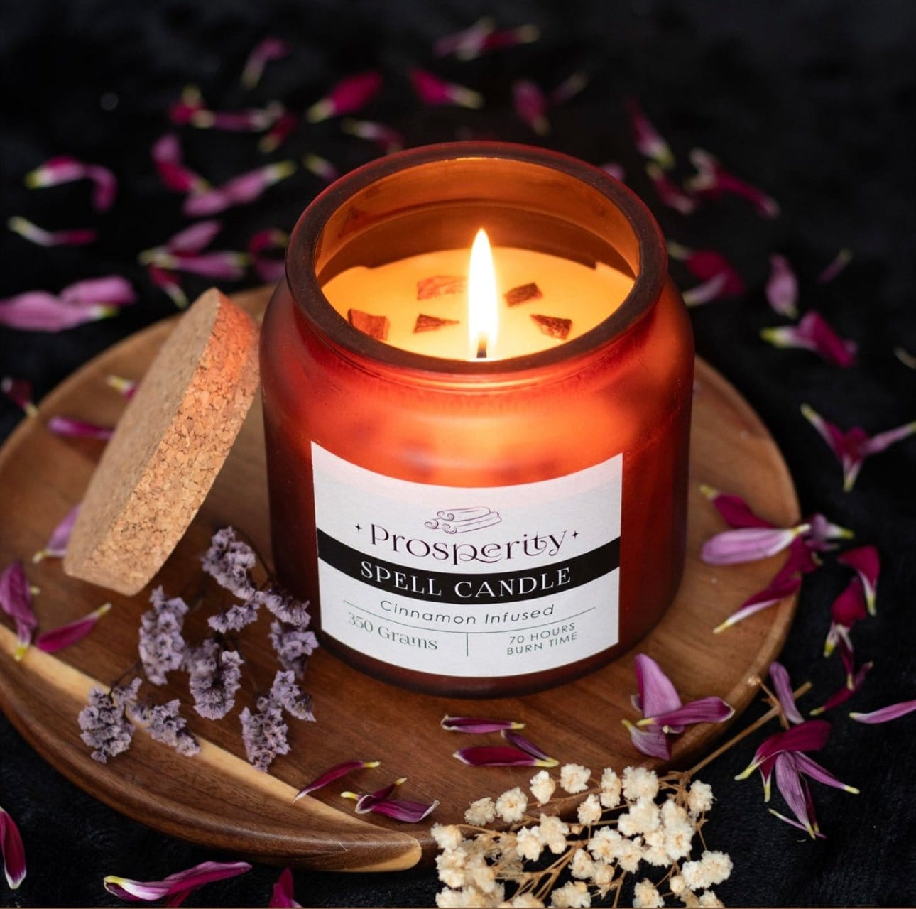 Cinnamon Infused Prosperity Spell Candle Cinnamon Infused Prosperity Spell Candle