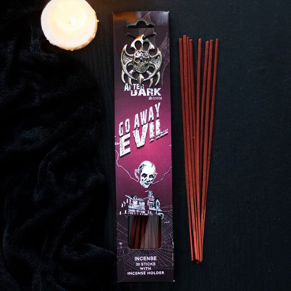 "Go Away Evil" Ritual Incense Sticks & Holder "Go Away Evil" Ritual Incense Sticks & Holder