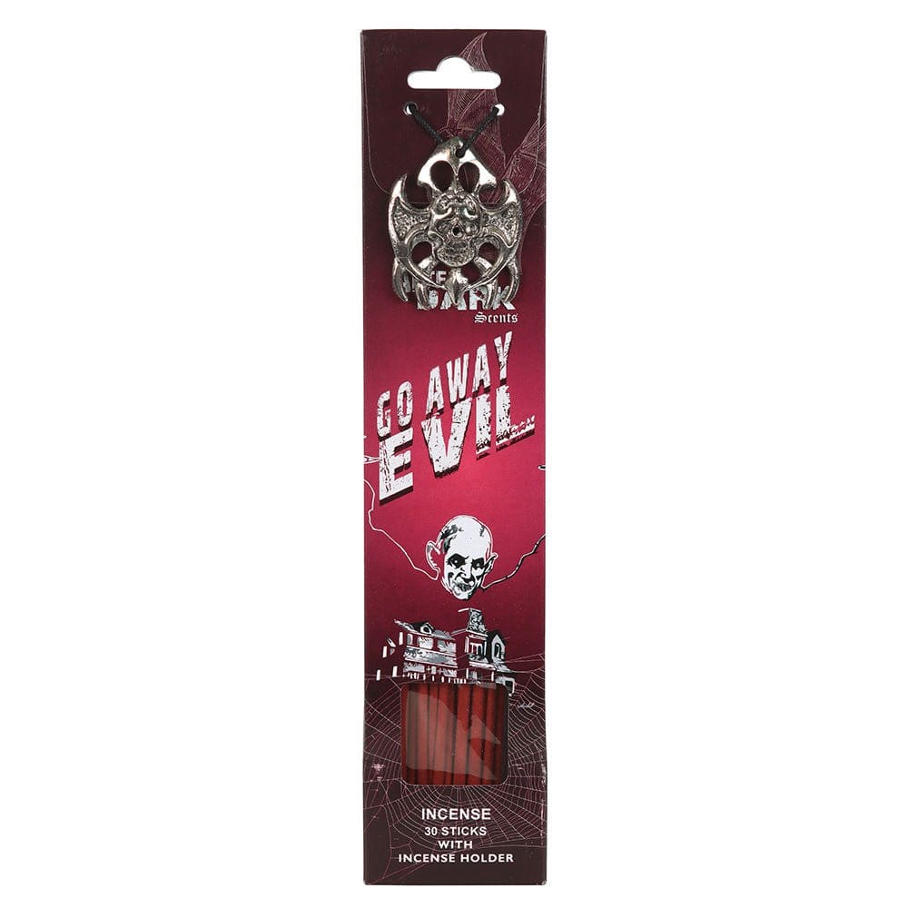 "Go Away Evil" Ritual Incense Sticks & Holder "Go Away Evil" Ritual Incense Sticks & Holder