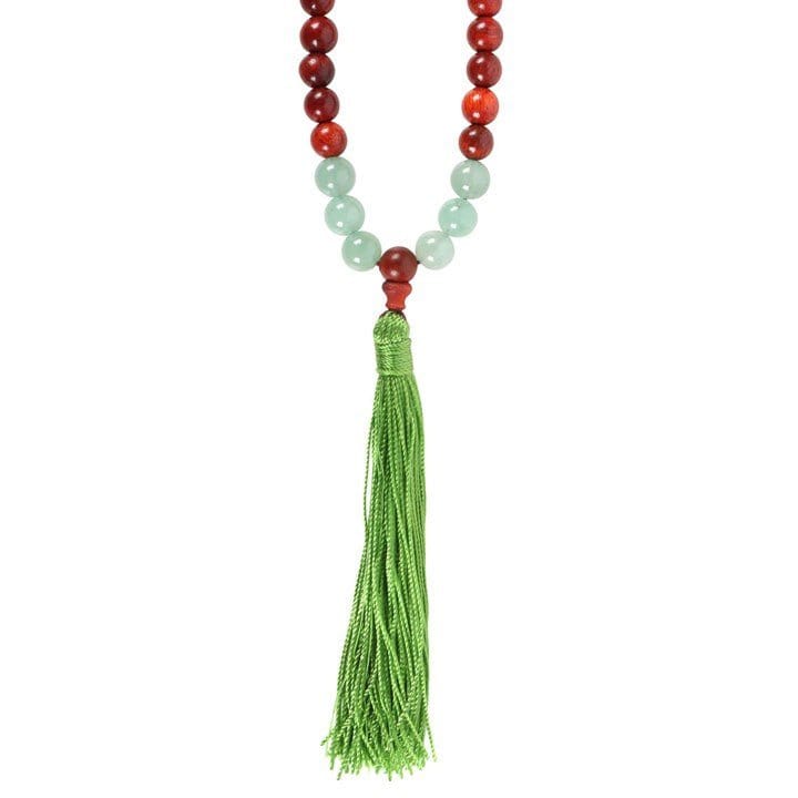 Love and Gratitude Rosewood & Green Aventurine Mallah Necklace Love and Gratitude Rosewood & Green Aventurine Mallah Necklace