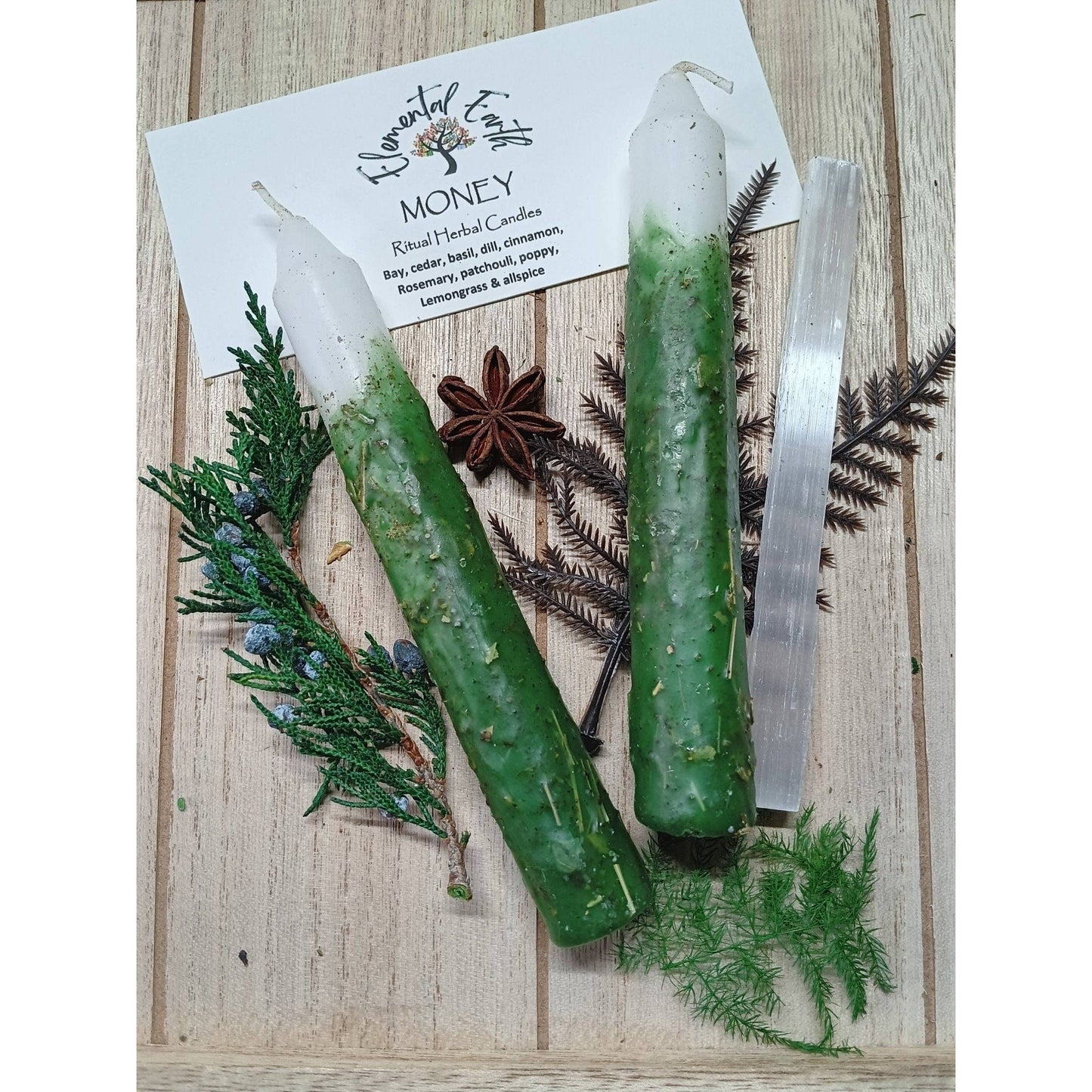Money Herbal Intention Candles - Authentic Occult and Witchcraft Supply Image