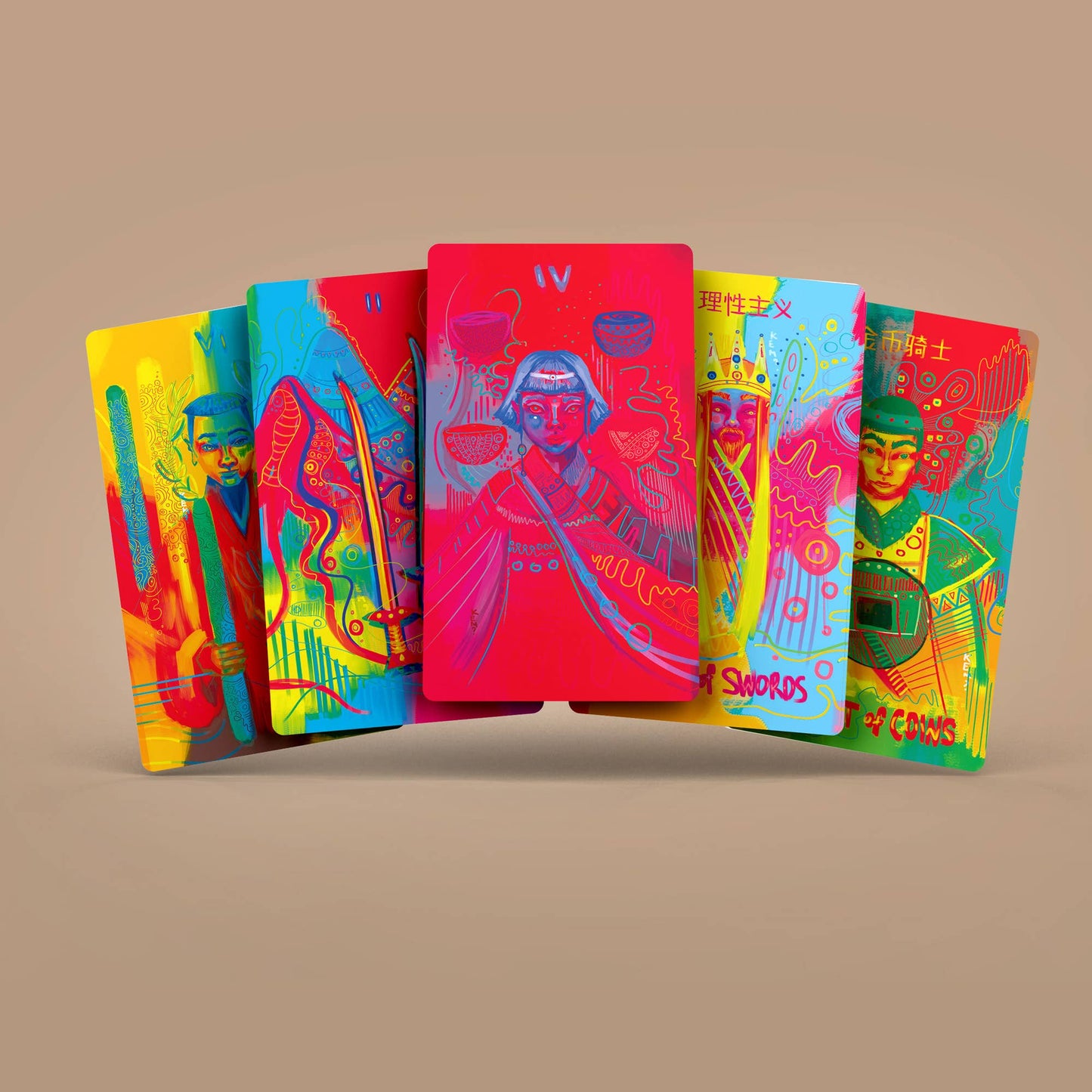 Neon Tarot 78 Cards Deck Neon Tarot 78 Cards Deck