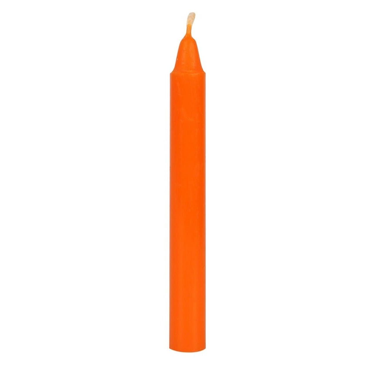 Pack of 12 Orange "Confidence" Spell Candles - Authentic Occult and Witchcraft Supply Image