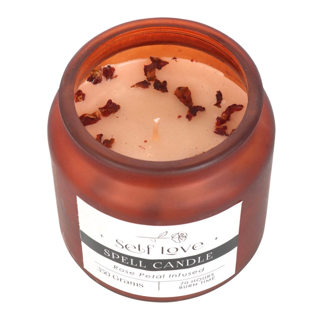 Rose Petal Infused Self Love Spell Candle Rose Petal Infused Self Love Spell Candle