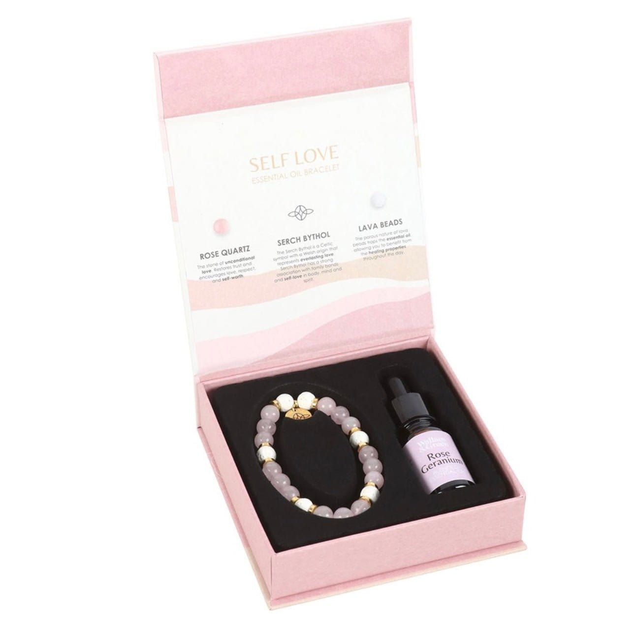 Self Love Rose Quartz Crystal Essential Oil Bracelet Self Love Rose Quartz Crystal Essential Oil Bracelet