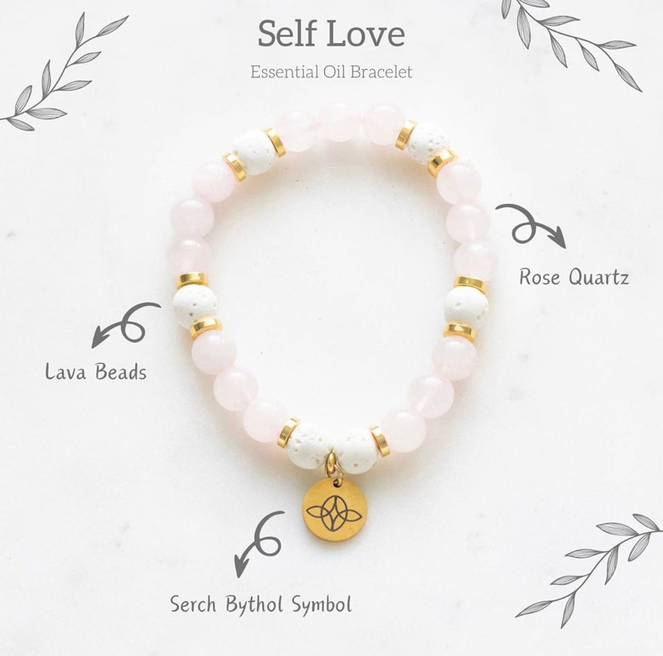 Self Love Rose Quartz Crystal Essential Oil Bracelet Self Love Rose Quartz Crystal Essential Oil Bracelet