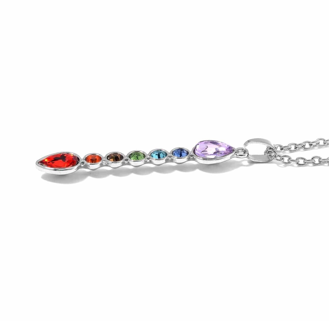 Seven Chakras Necklace and Earrings Set Seven Chakras Necklace and Earrings Set