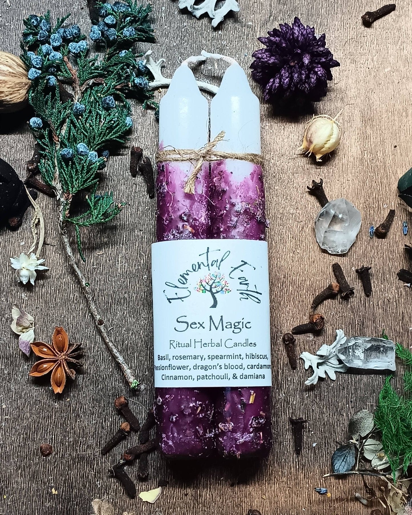 Sex Magic 6 inch Herbal Intention Candles Sex Magic 6 inch Herbal Intention Candles