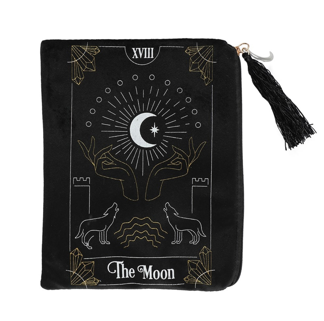 The Moon Tarot Card Zippered Bag - Mystic Treasures