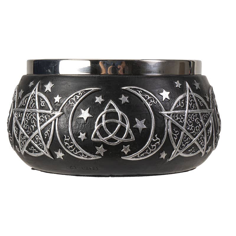 Triple Moon Resin Smudge Ritual Offering Bowl Triple Moon Resin Smudge Ritual Offering Bowl
