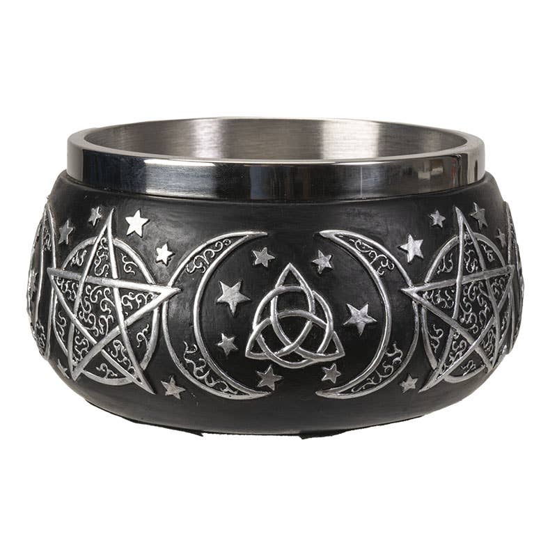 Triple Moon Resin Smudge Ritual Offering Bowl Triple Moon Resin Smudge Ritual Offering Bowl