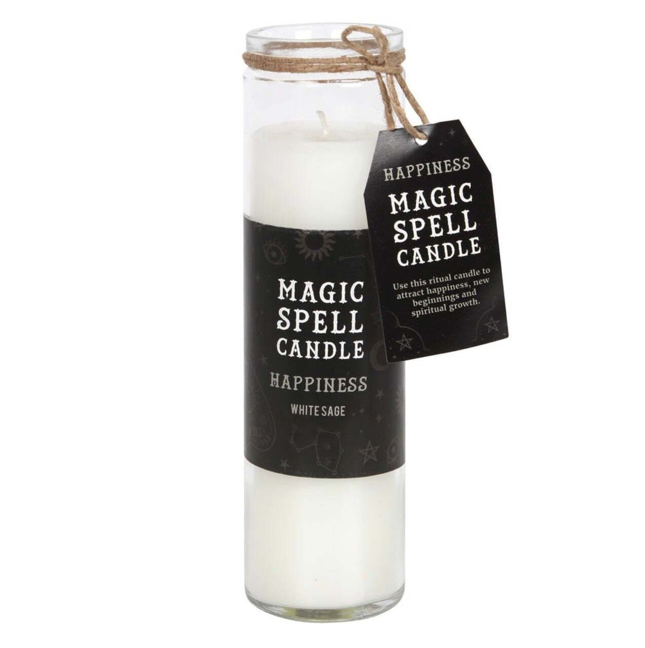White Sage Happiness Spell Tube Candle White Sage Happiness Spell Tube Candle