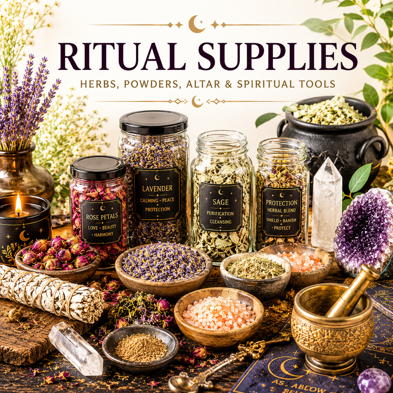 Ritual Supplies | Herbs, Powders, Altar & Spiritual Tools