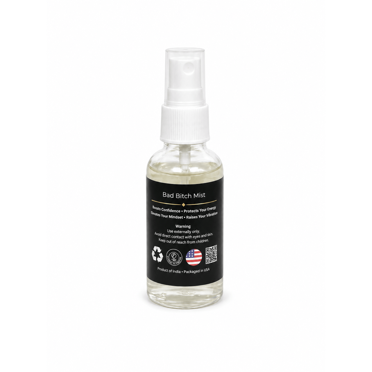 Bad Bitch Mist with Clear Quartz Crystal – Room & Aura Spray – 30 ml