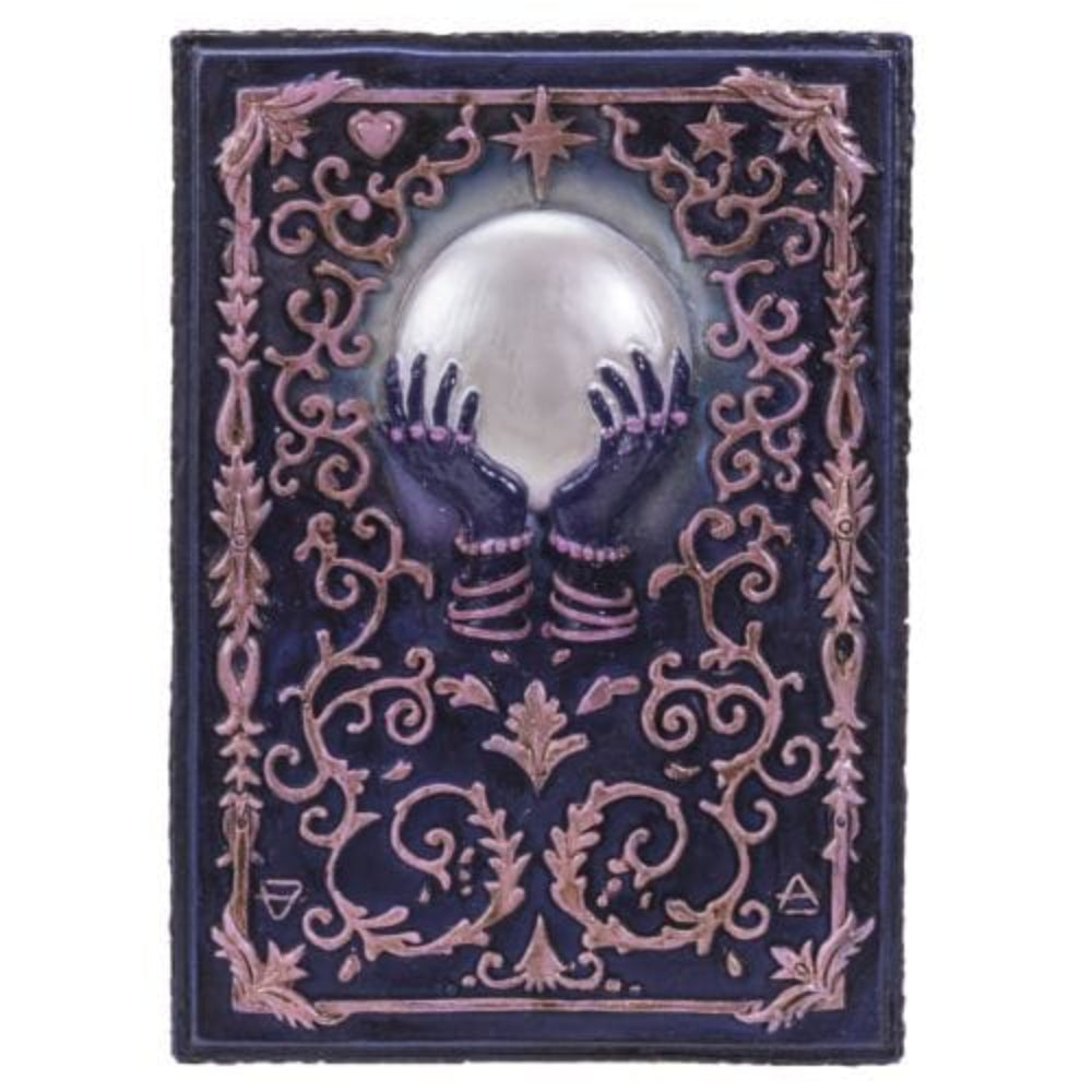 Crystal Ball Tarot Box – Hand-Painted Gothic Tarot Deck Storage Box