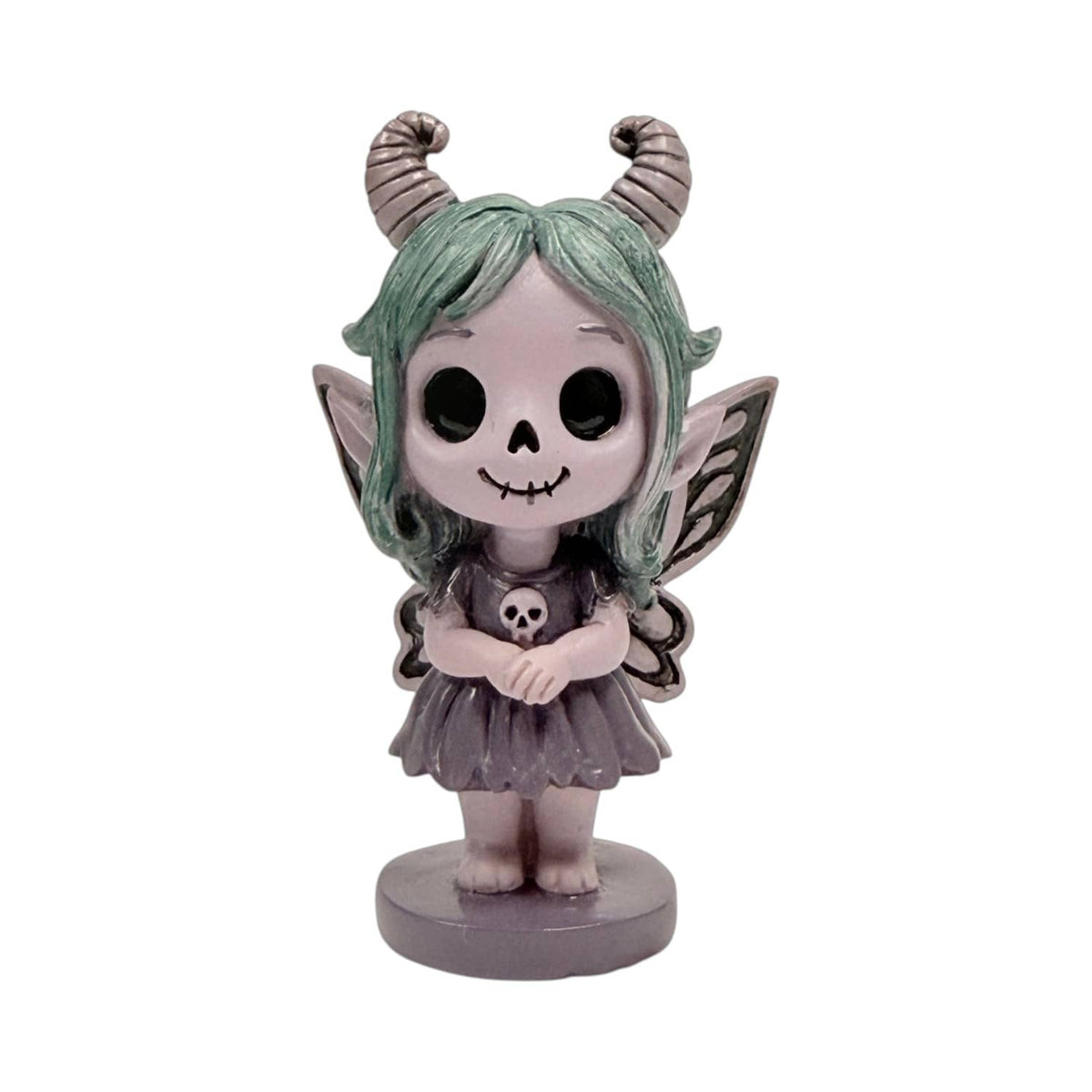 Spirit Fairies Virelle Figurine – Gothic Skull Fairy with Horns