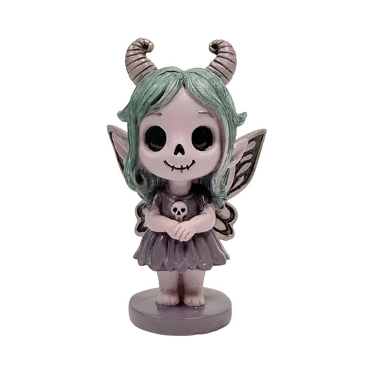 Spirit Fairies Virelle Figurine – Gothic Skull Fairy with Horns