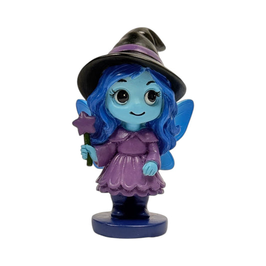 Spirit Fairies Hex Figurine – Blue Witch Fairy with Star Wand