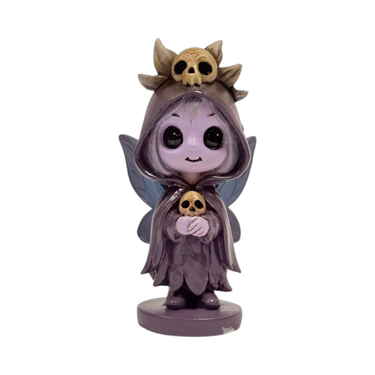 Spirit Fairies Morrwyn Figurine – Gothic Purple Fairy with Skulls