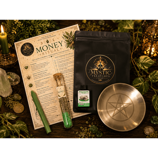 Money Ritual Kit | Candle, Herbs, Oil & Intention Spell Kit