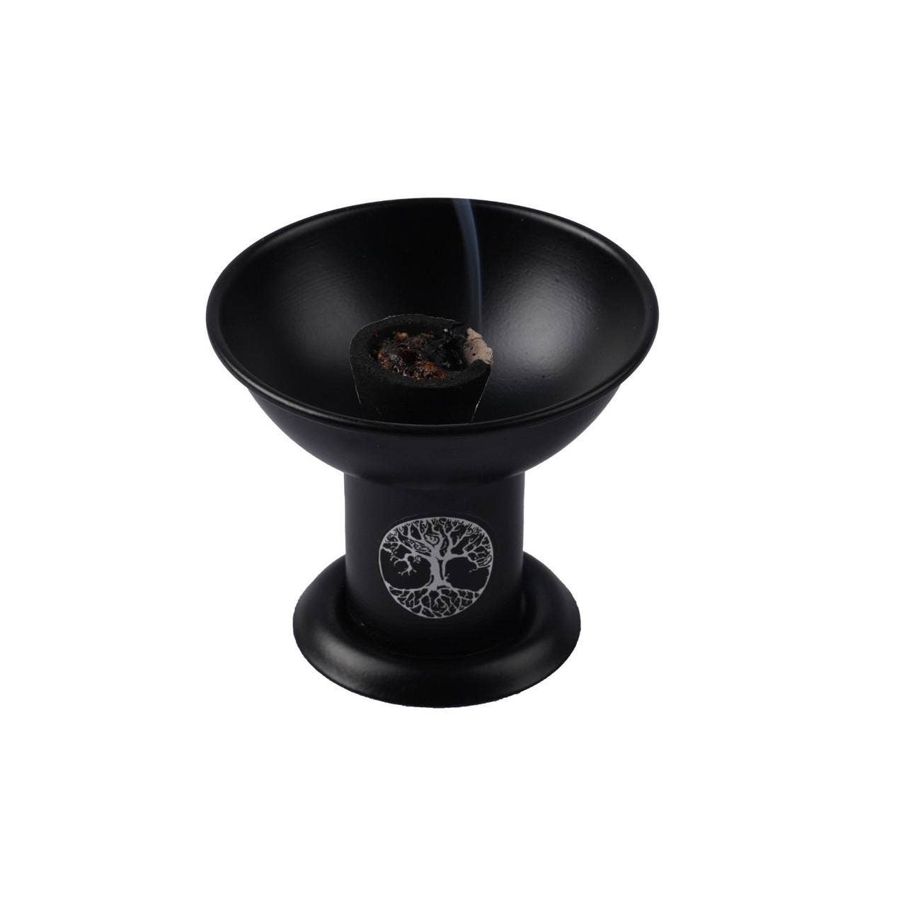 Tree of Life Iron Charcoal & Incense Burner – 4"