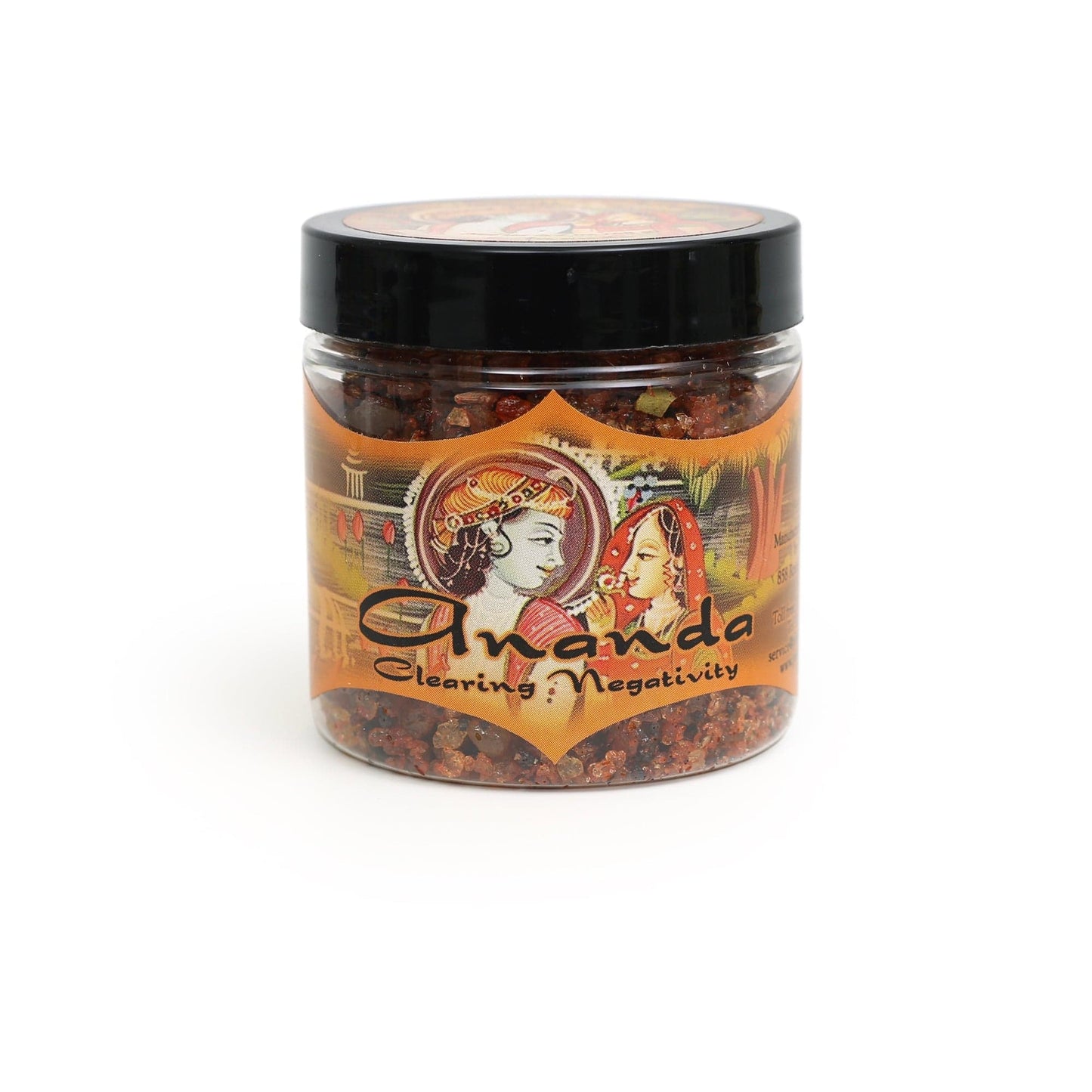 Ananda Resin Incense – Clearing Negativity Spiritual Incense – Citrus & Aromatic Woods (2.4 oz Jar)