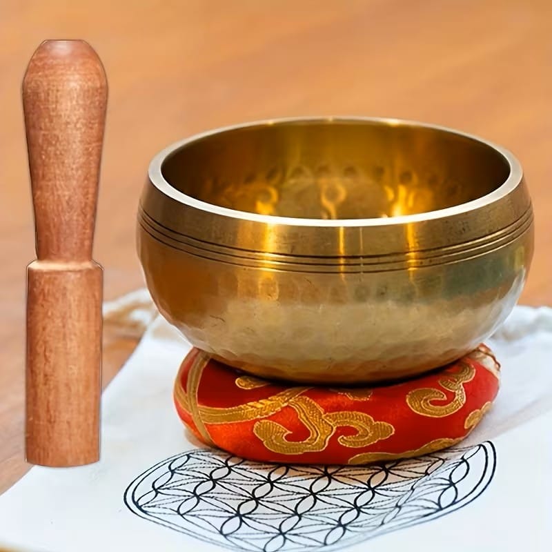 3 Inch Tibetan Singing Bowl Set – Handcrafted Meditation Sound Bowl with Mallet | Chakra Healing, Yoga & Mindfulness Tool