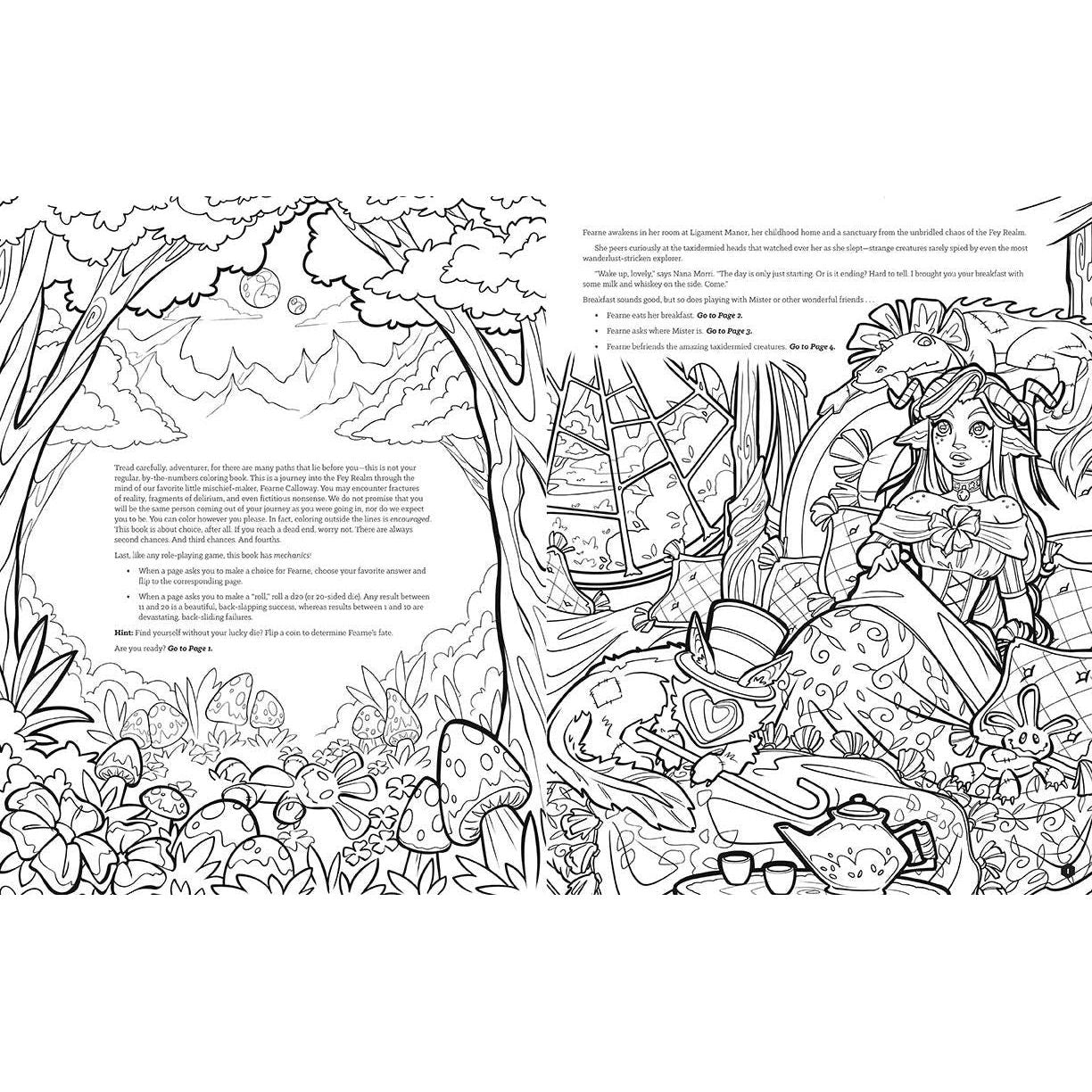 Critical Role Fearne Calloway’s Fey Fantasy – Choose Your Own Adventure Coloring Book