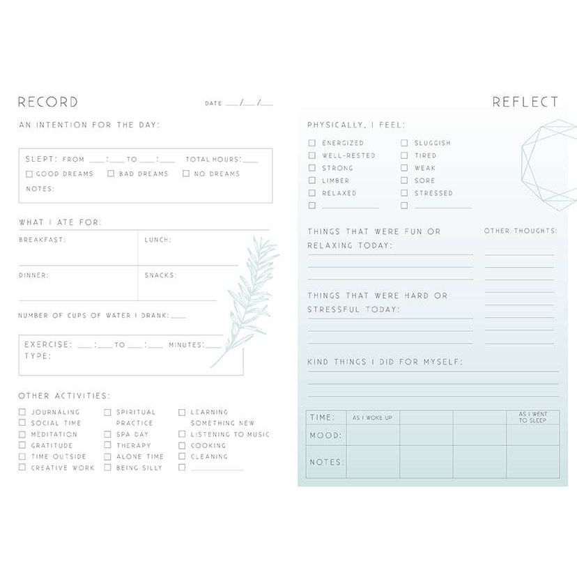 Self-Care: A Day and Night Reflection Journal – 90 Day Guided Wellness Journal