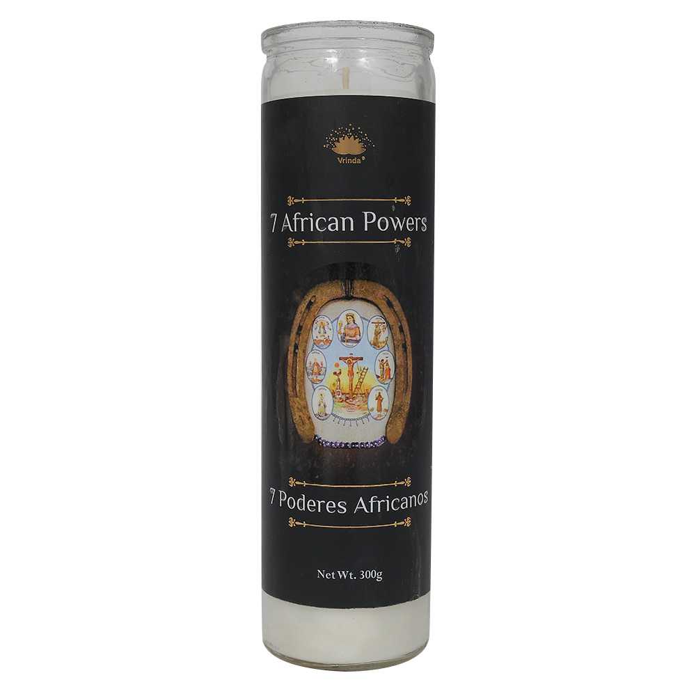 7 African Powers 7 Day Ritual candle - Authentic Occult and Witchcraft Supply Image