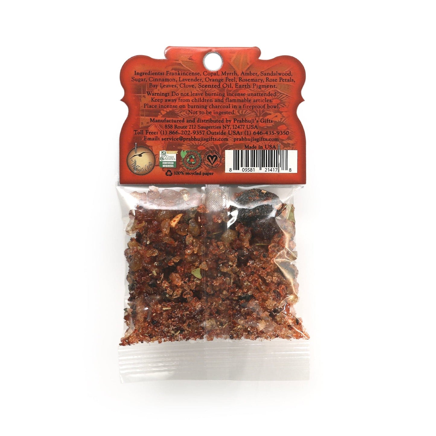 Kama Love & Attraction Resin Incense – Fruity Floral Ritual Incense Blend – 1.2 oz