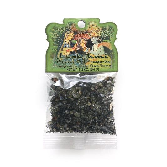 Lakshmi Resin Incense – Money & Prosperity Ritual Incense – Aromatic Woods Blend (1.2 oz Bag)