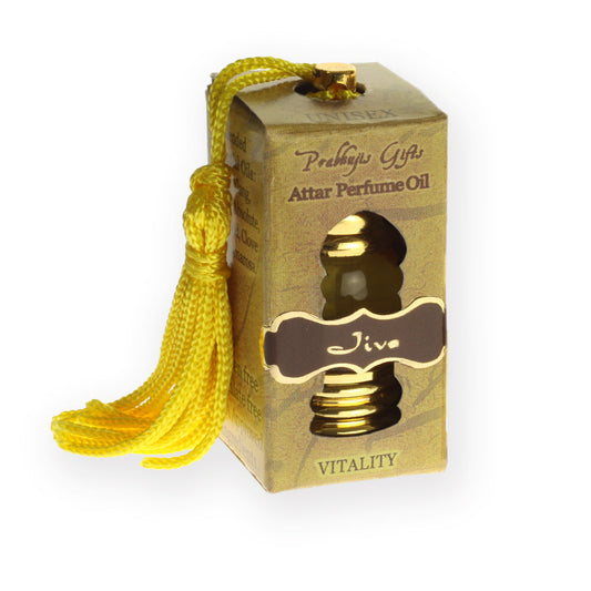 Jiva Attar Oil for Vitality – Floral Spiritual Fragrance – 3ml Mini Bottle (Unisex)