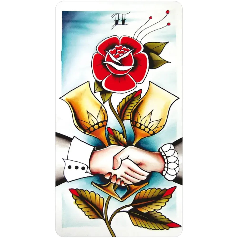 Eight Coins Tattoo Tarot Borderless Miniature Edition – Mini Tattoo Style Tarot Deck