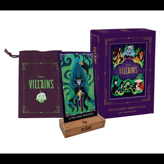 Disney Villains Oversized Tarot Deck – 78 Card Mega Tarot Set with Guidebook