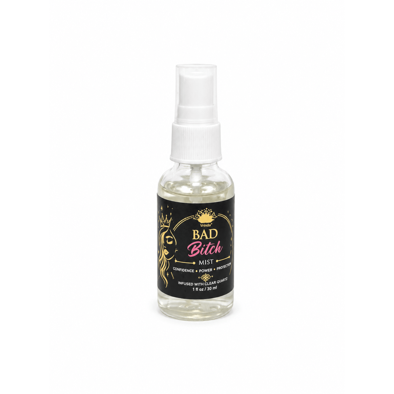 Bad Bitch Mist with Clear Quartz Crystal – Room & Aura Spray – 30 ml
