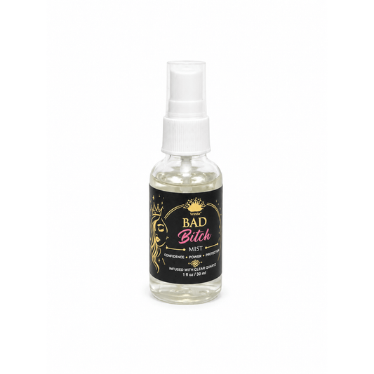 Bad Bitch Mist with Clear Quartz Crystal – Room & Aura Spray – 30 ml
