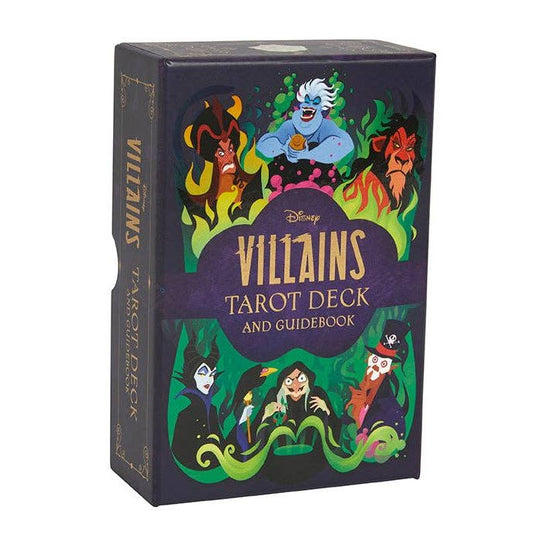 Disney Villains Tarot Deck and Guidebook – 78 Card Tarot Set with Illustrated Guide